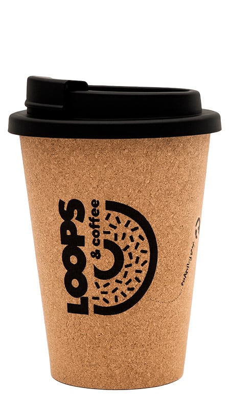 Vaso de 350ml con corcho natural - loops and Coffee