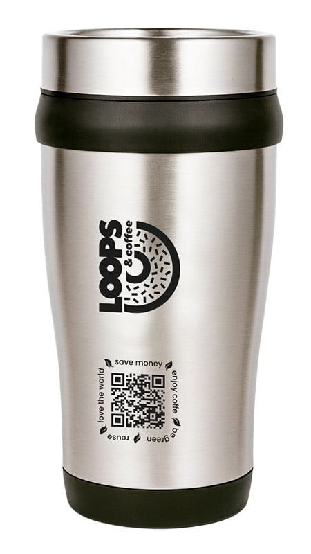 Vaso de 450ml - acero inox - loops and Coffee