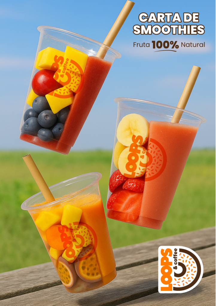 Nuevos smoothies de fruta en Loops and Coffee: el verano se bebe frío, natural y con mucho color